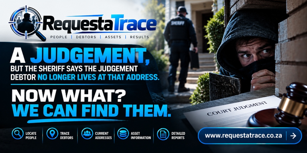 A Judgement, but the sheriff says the debtor no longer lives at that address. Now what? We can find them.